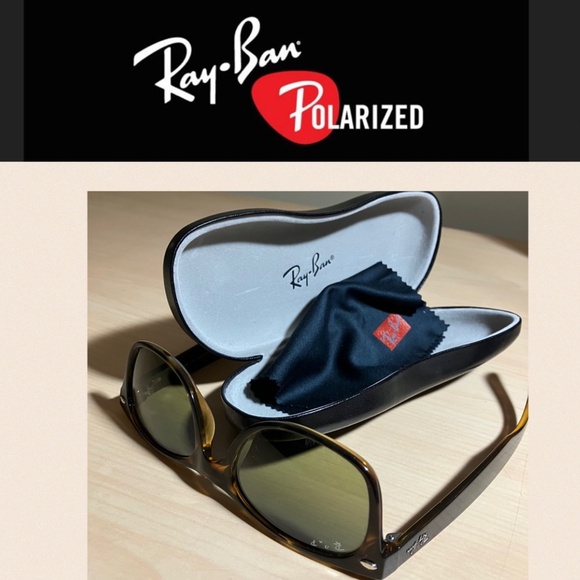 ?RAY-BAN POLARIZED GRADIENT NEW WAYFARER SUNGLASSES TORTOISE FRAME CASE & CLOTH main image 16